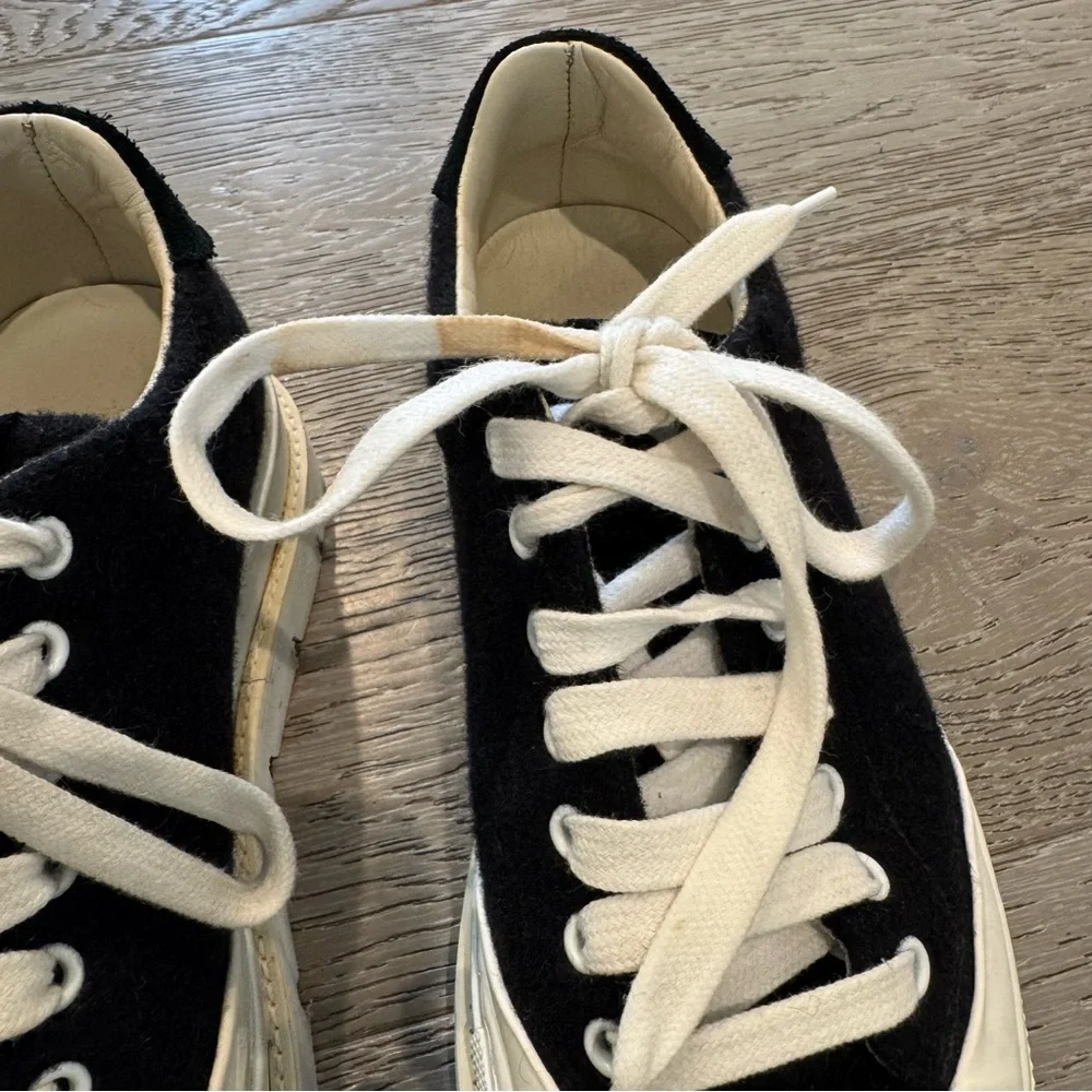 Maison Margiela Black and White Platform Sneakers - Picture 6 of 10